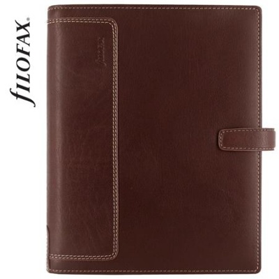 Kalendárium, gyűrűs, betétlapokkal, A5 méret, FILOFAX, "Holborn", barna