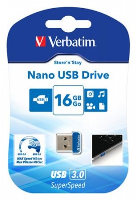 Pendrive, 16GB, USB 3.2, 80/25MB/s, VERBATIM "Nano"